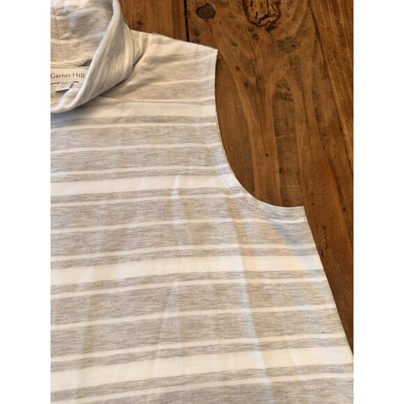 Garnet Hill Tank Top Sleeveless Tunic Tencel Mock Neck Slit Modern Shirt XS - Picture 4 of 12